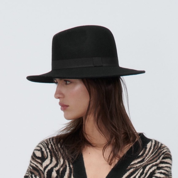 NWT ZARA FELT HAT Black main image 4
